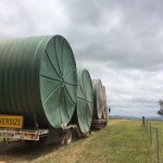 Delivery of poly tanks (back two)